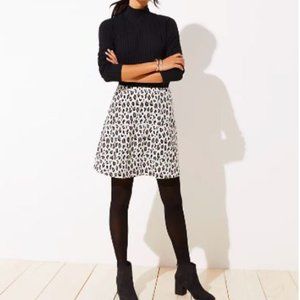 LOFT Leopard Print Flippy Skirt